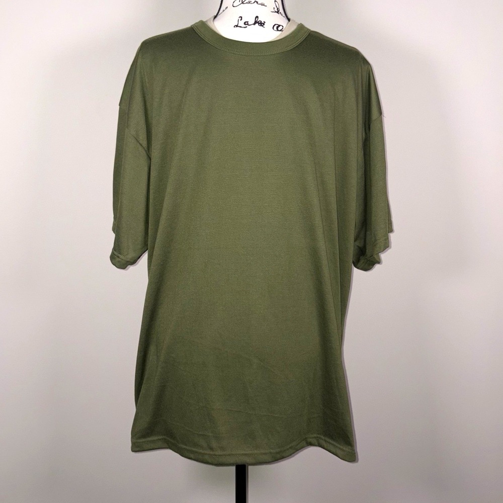 NEW Rothco Men's Olive Green 100% Polyester T-Shirt Short Sleeve Crew Neck 2XL